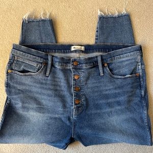 EUC Madewell Skinny Jeans with Button Fly 36P